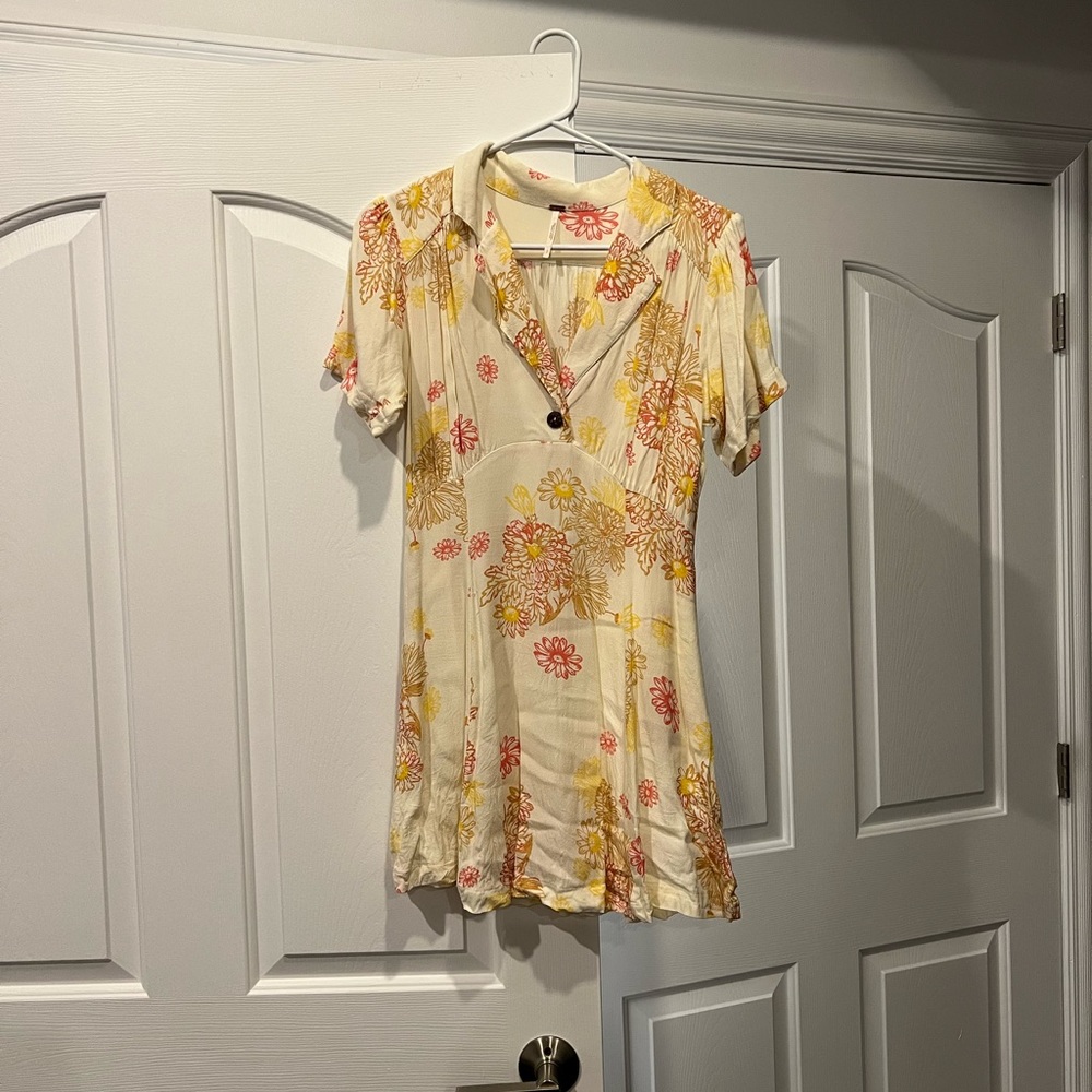 Free People collared mini dress